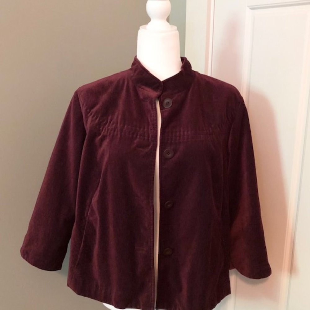 J. Jill Velvet Swing Jacket M